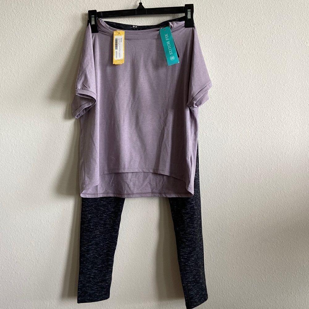 RunWay Set leggings plus top cropped Stitch Fix Kids Sz 12/14 NWT